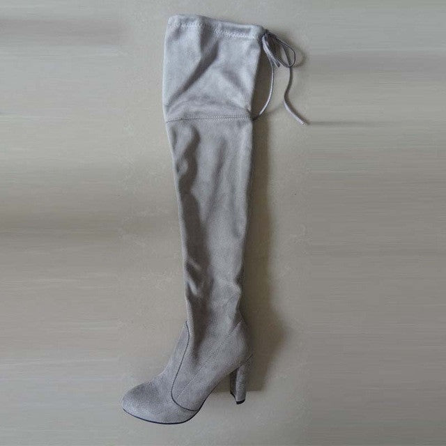 Thigh High Suede Boots (7 Colors)