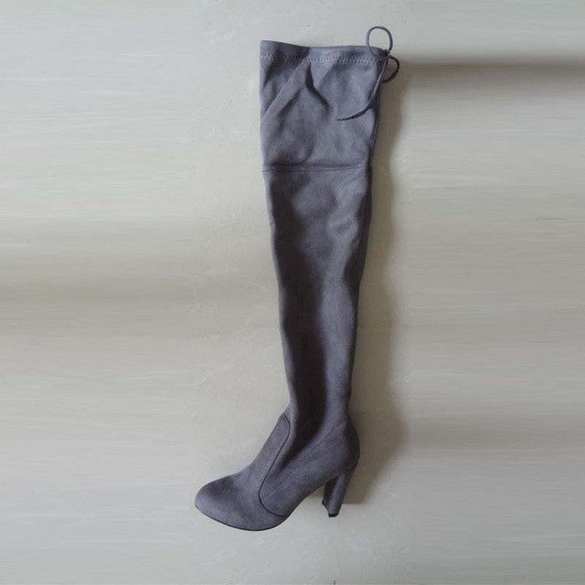 Thigh High Suede Boots (7 Colors)