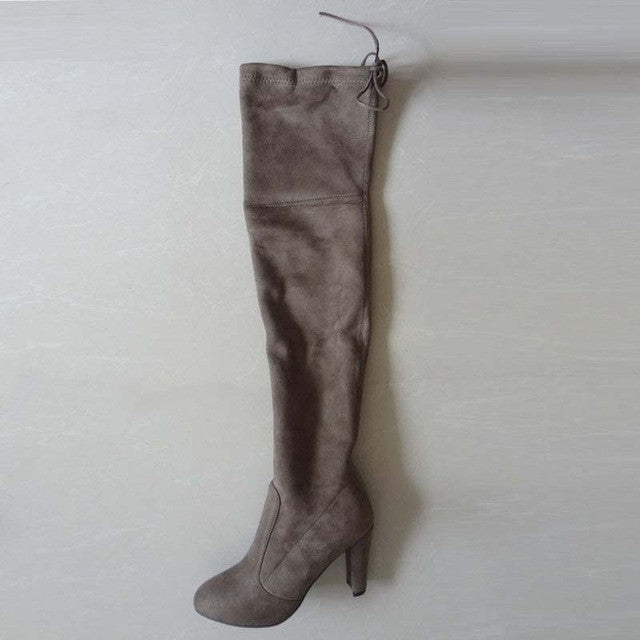 Thigh High Suede Boots (7 Colors)