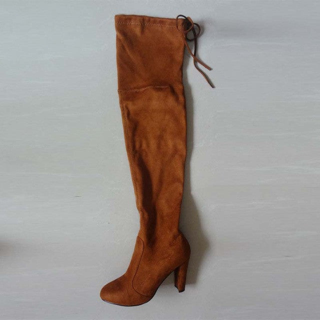 Thigh High Suede Boots (7 Colors)