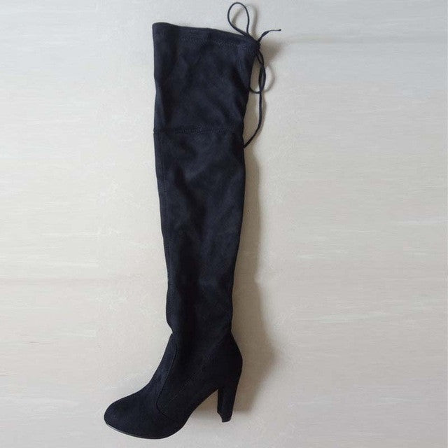 Thigh High Suede Boots (7 Colors)