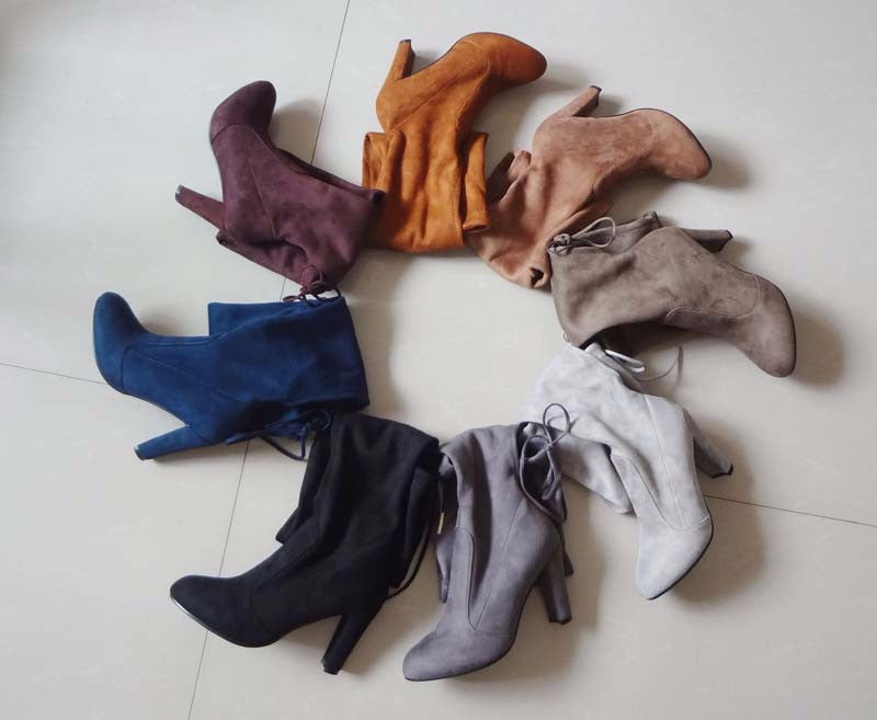 Thigh High Suede Boots (7 Colors)