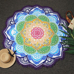 Chic Tassel  Tapestry Lotus Printed