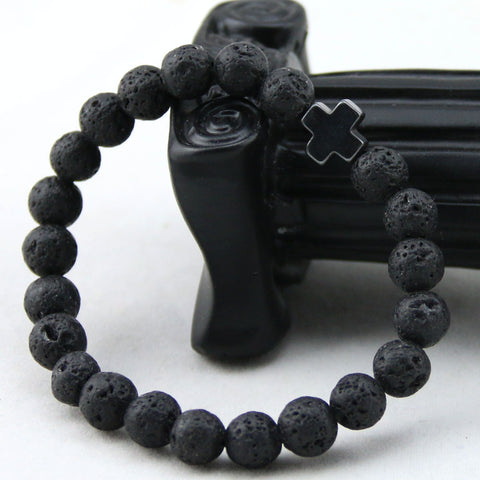 Cross Lava Bracelets