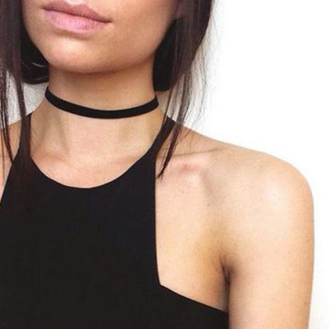 Retro Black Velvet Choker