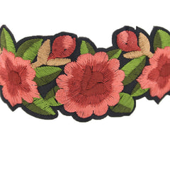 FLORAL EMBROIDERED FASHION CHOKER