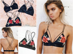 FLORAL EMBROIDERED BRALETTE