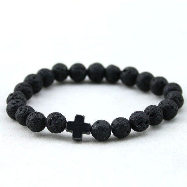 Cross Lava Bracelets