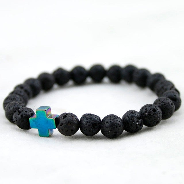 Cross Lava Bracelets