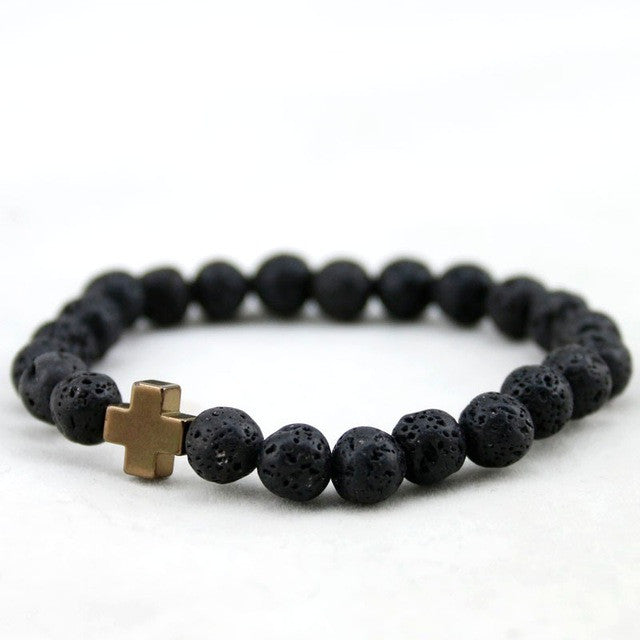 Cross Lava Bracelets