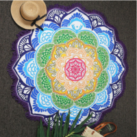 Chic Tassel  Tapestry Lotus Printed