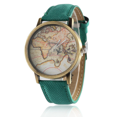 Vintage Style World Traveler Watch