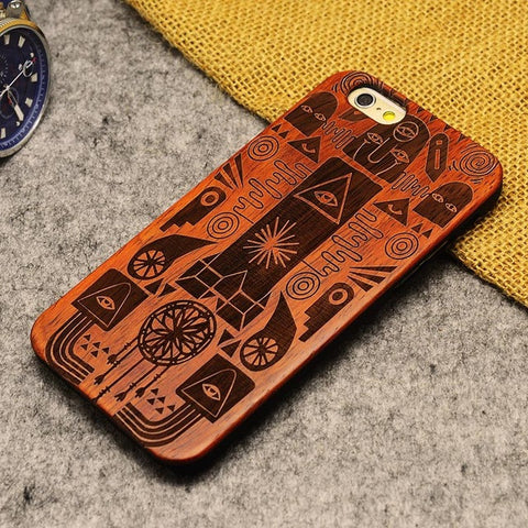 Luxury Bamboo Phone Case For Iphone 5 5S 6 6S 6Plus 6S Plus 7 7Plus