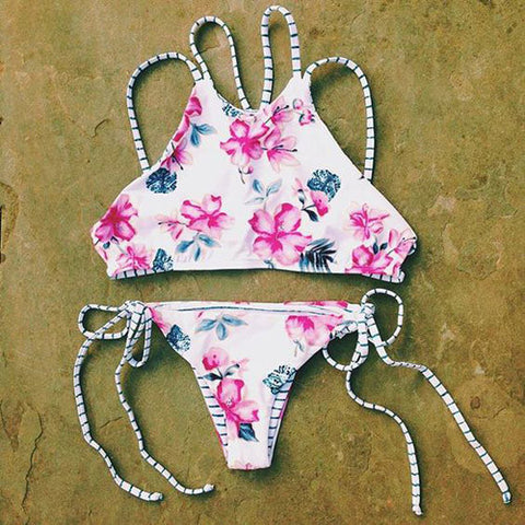 Floral Bikini Halter Top