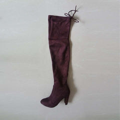 Thigh High Suede Boots (7 Colors)
