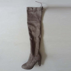ALIAH OVER THE KNEE LACE-UP SUEDE BOOTS