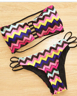 ZIG ZAG TWO PIECE BIKINI SET