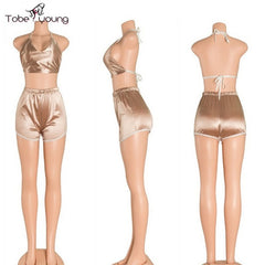 Satin Two Piece Jumpsuit