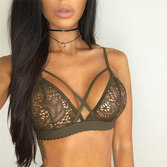 LACE TRIANGLE BUSTIER BRALETTE