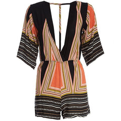Deep V True Boho  Romper