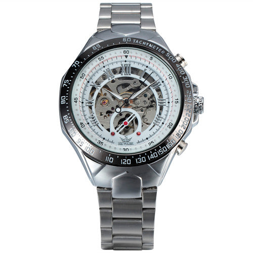 SEWOR Skeleton Stainless Steel Wristwatches