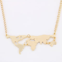 World Map Travel Necklace