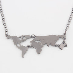 World Map Travel Necklace
