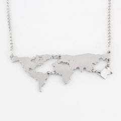 World Map Travel Necklace