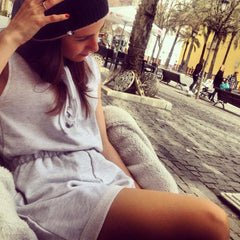 LACE UP SWEATSHIRT ROMPER