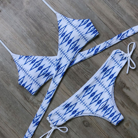 CRAZY BLUE TOUCH TWO PIECE BIKINI SET