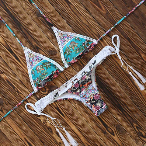 FLORAL FUN TWO PIECE BIKINI SET