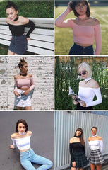 CROP TOP LONG SLEEVE TEE SHIRT