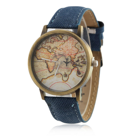 Vintage Style World Traveler Watch